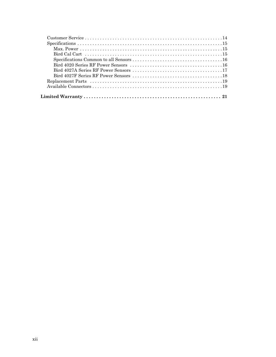 Bird Technologies MSCC7 Series-Manual User Manual | Page 14 / 35