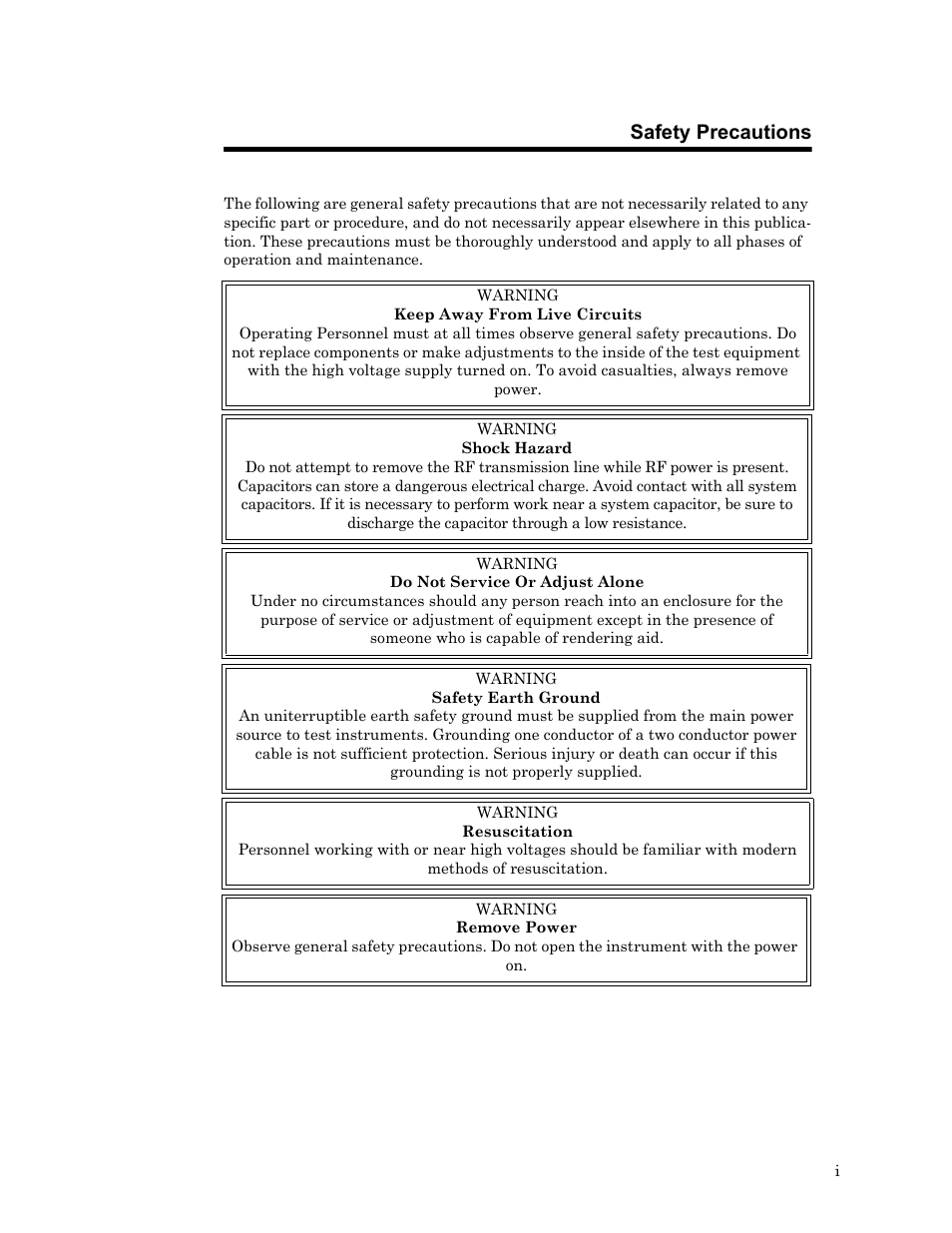 Safety precautions | Bird Technologies MSCC7 Series-Manual User Manual | Page 3 / 35