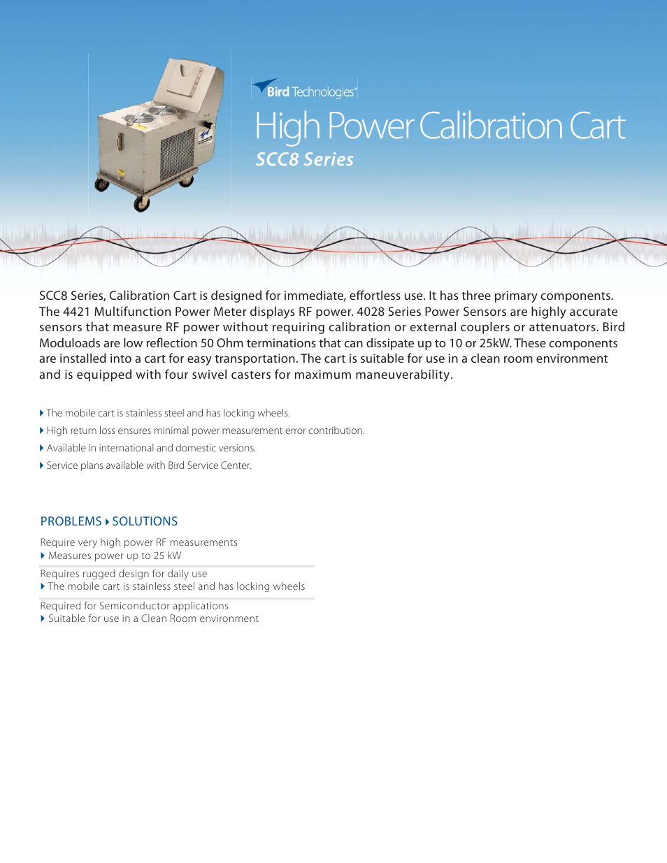 Bird Technologies SCC8 Series-Datasheet User Manual | 2 pages