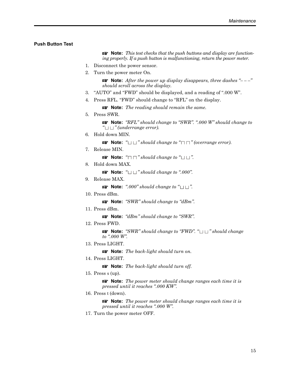 Push button test | Bird Technologies SCC8 Series-Manual User Manual | Page 29 / 47