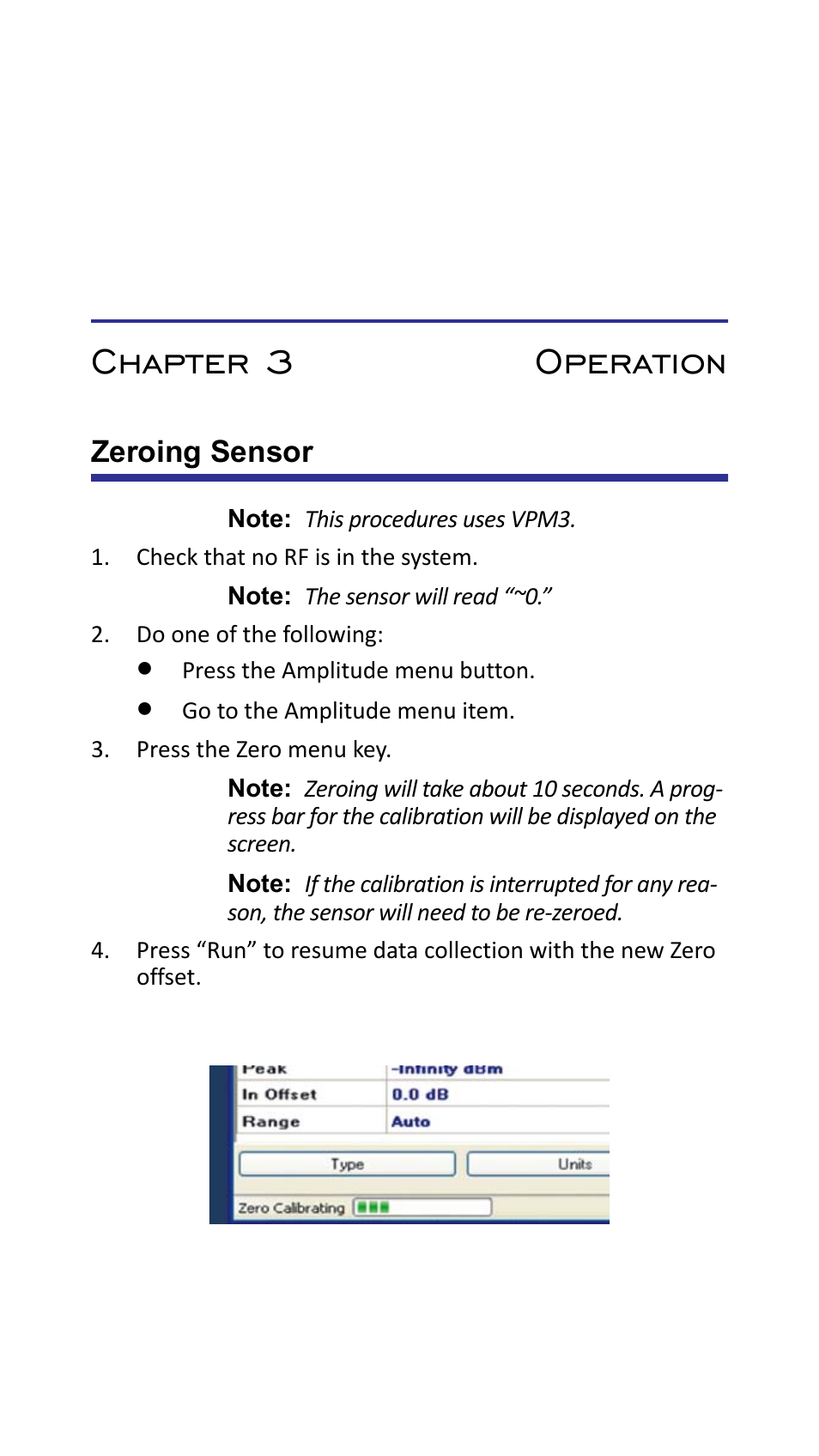 Chapter 3 operation, Zeroing sensor, Figure 2 zeroing sensor | Bird Technologies 7022-Manual User Manual | Page 17 / 27
