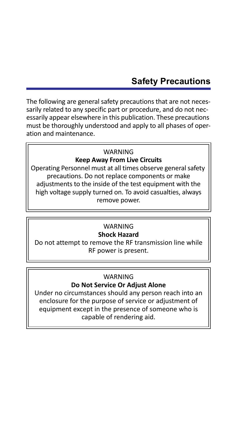 Safety precautions | Bird Technologies 7022-Manual User Manual | Page 3 / 27