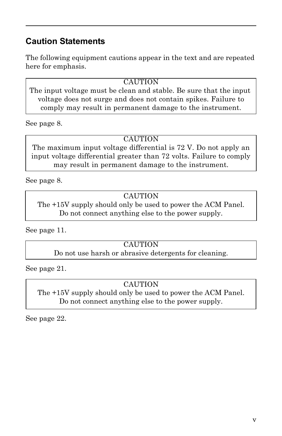 Caution statements | Bird Technologies ACM Series-Manual User Manual | Page 5 / 40