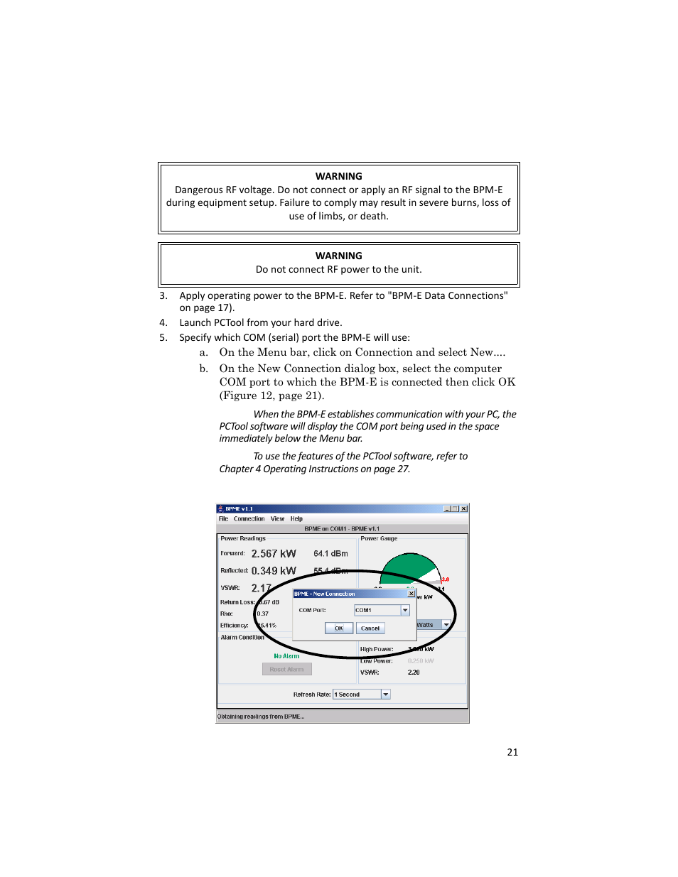 Bird Technologies 3129 Display User Manual | Page 37 / 72