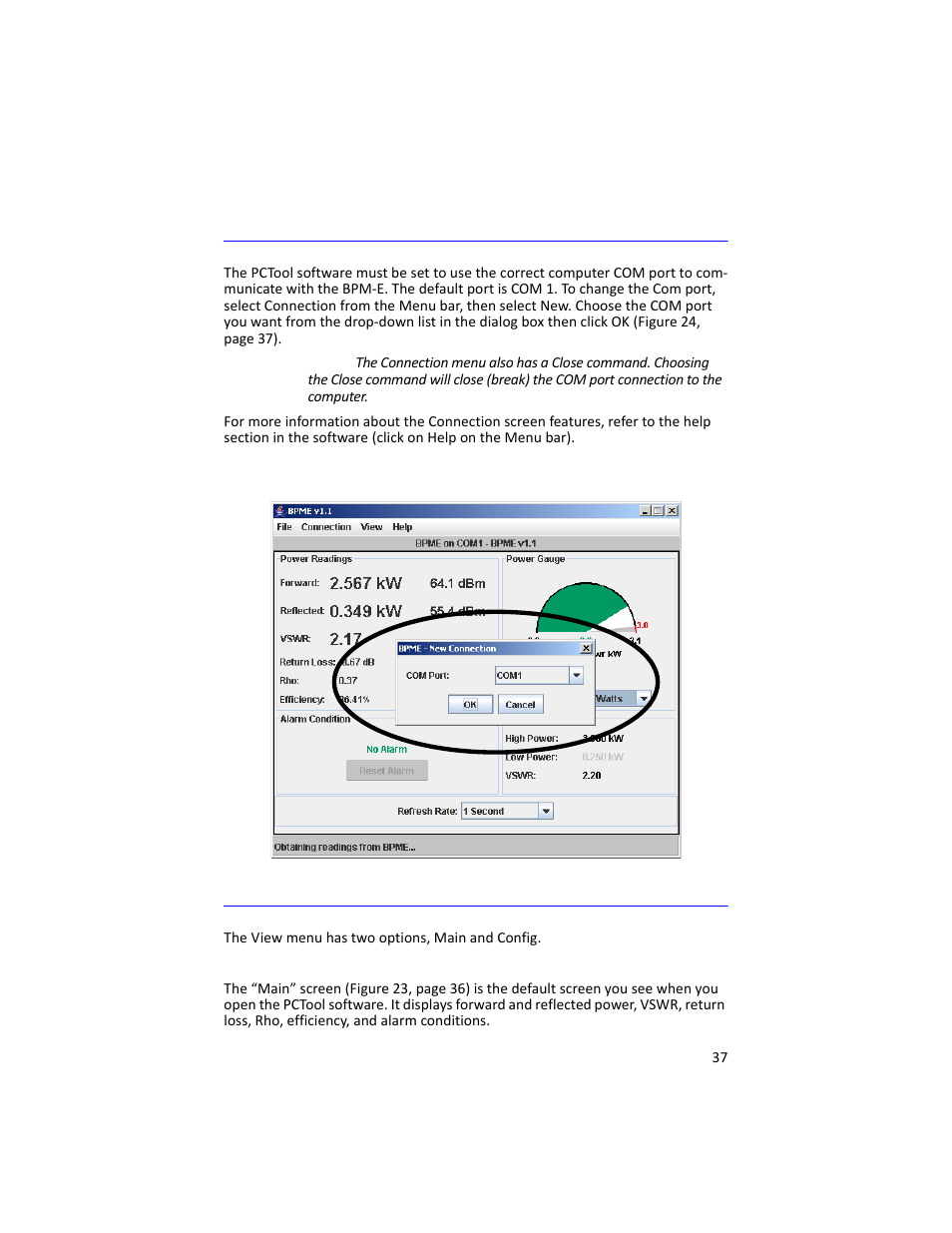 Connection view, Main | Bird Technologies 3129 Display User Manual | Page 53 / 72