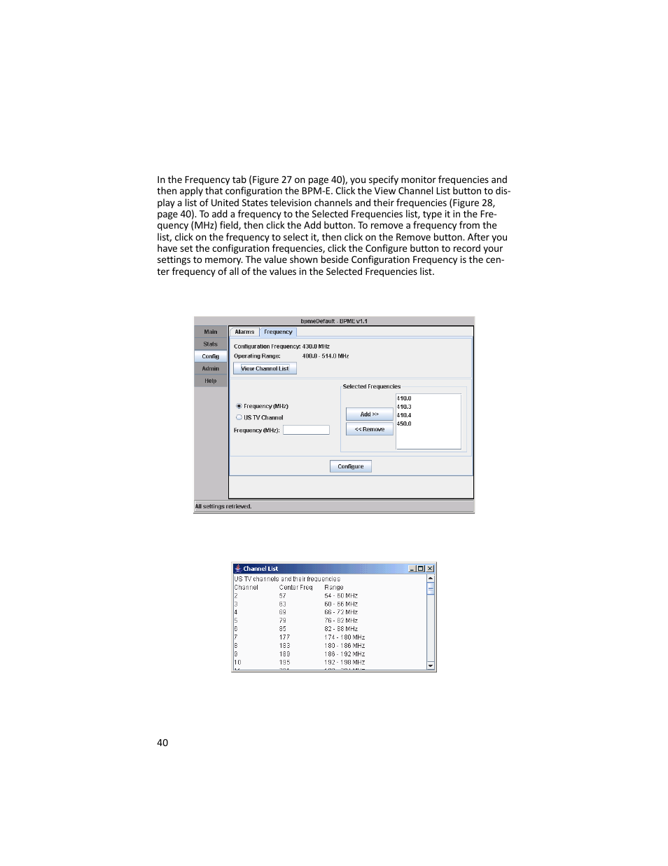 Frequency tab | Bird Technologies 3129 Display User Manual | Page 56 / 72