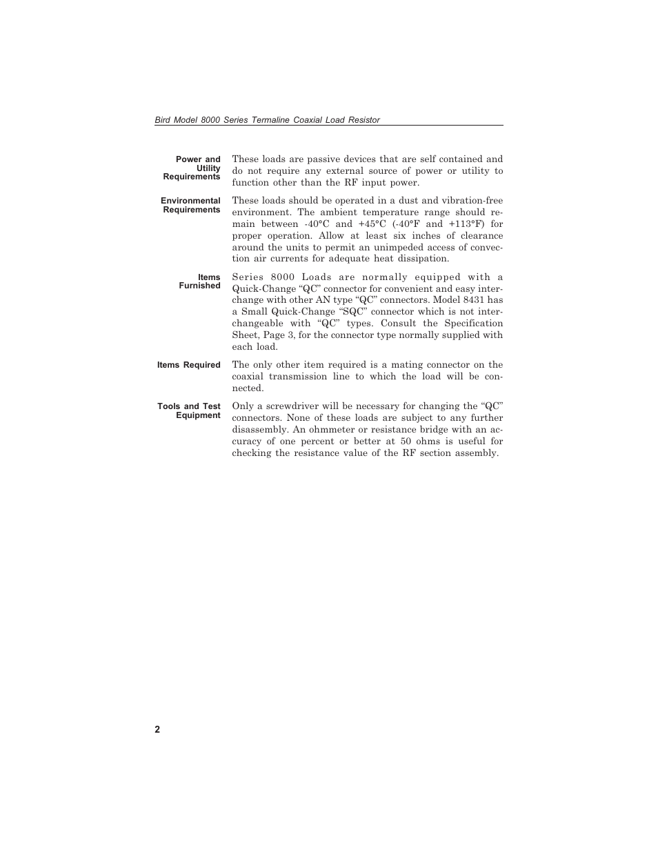 Bird Technologies 8000 Series User Manual | Page 10 / 24