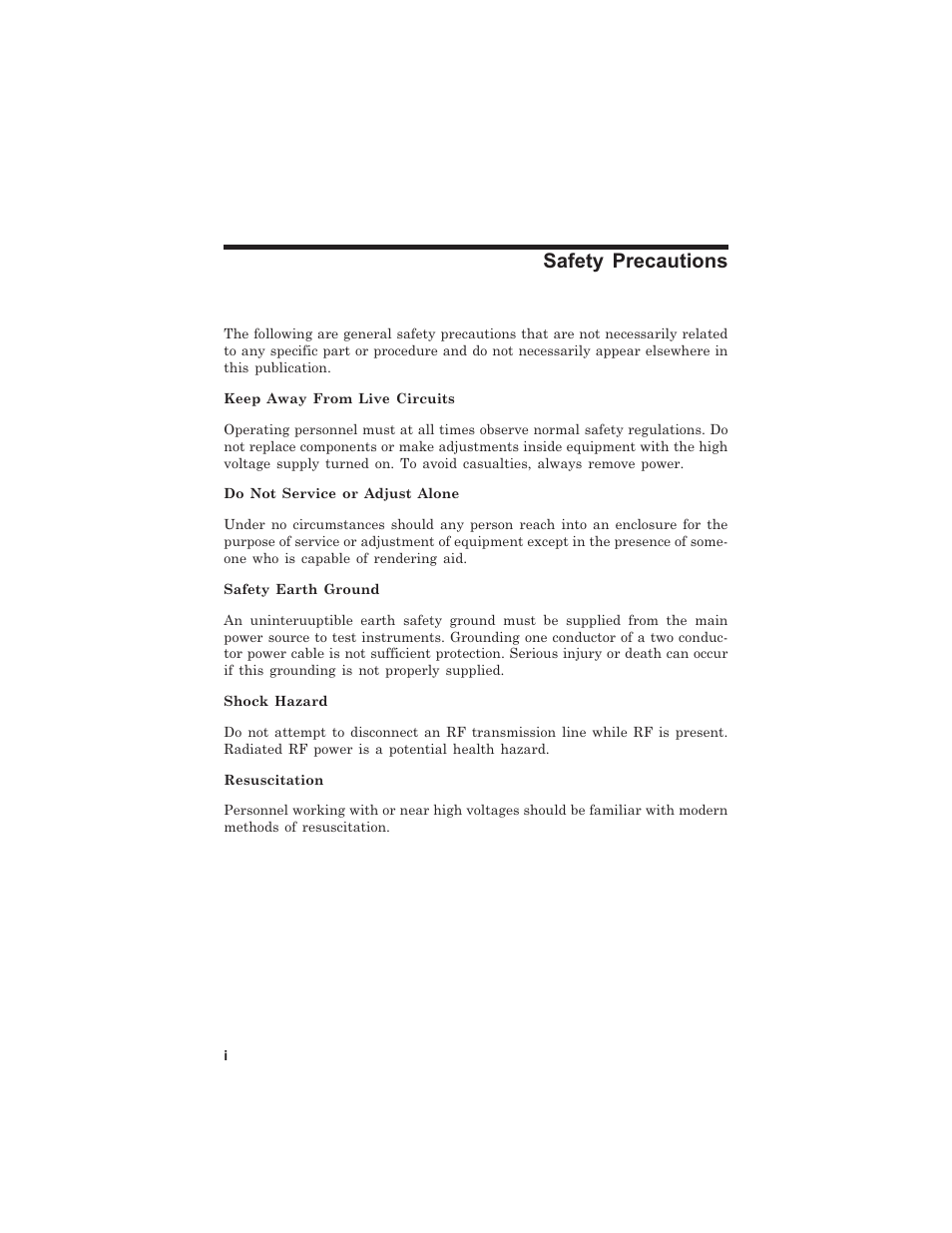 Safety precautions | Bird Technologies 8000 Series User Manual | Page 2 / 24