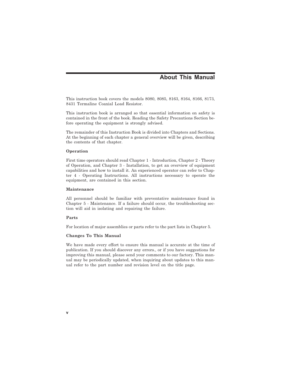 About this manual | Bird Technologies 8000 Series User Manual | Page 6 / 24