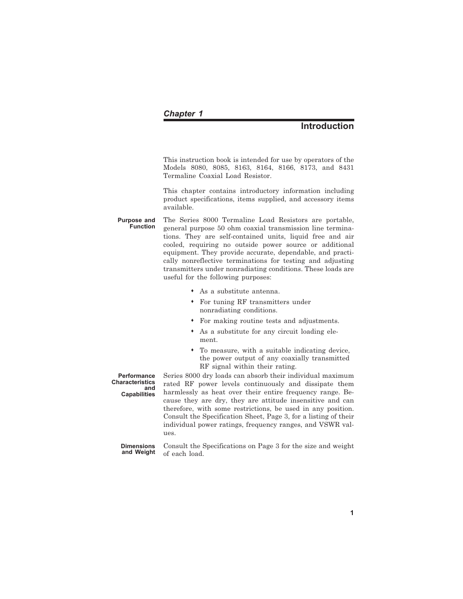 Introduction | Bird Technologies 8000 Series User Manual | Page 9 / 24