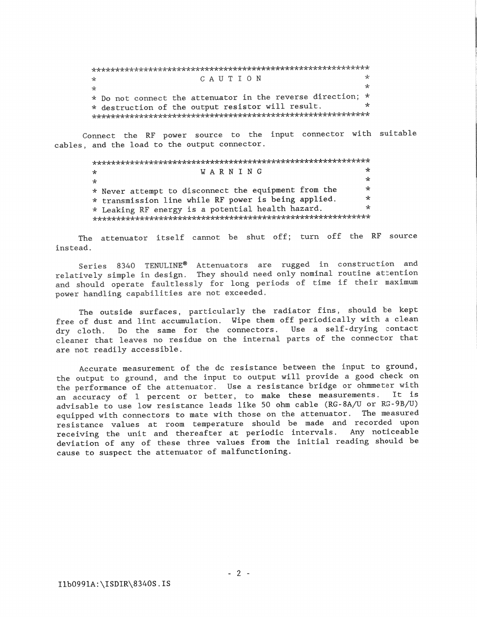 Bird Technologies 8340 Series User Manual | Page 2 / 5
