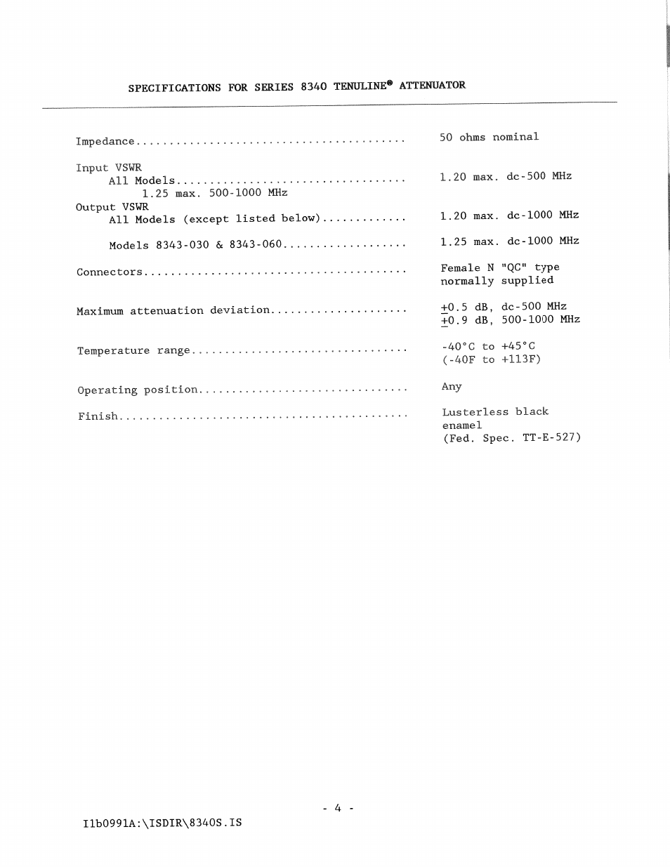 Bird Technologies 8340 Series User Manual | Page 4 / 5