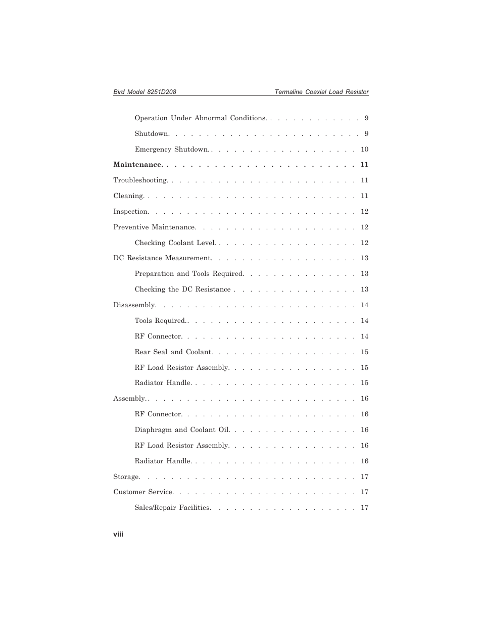 Bird Technologies 8251D208 User Manual | Page 10 / 32