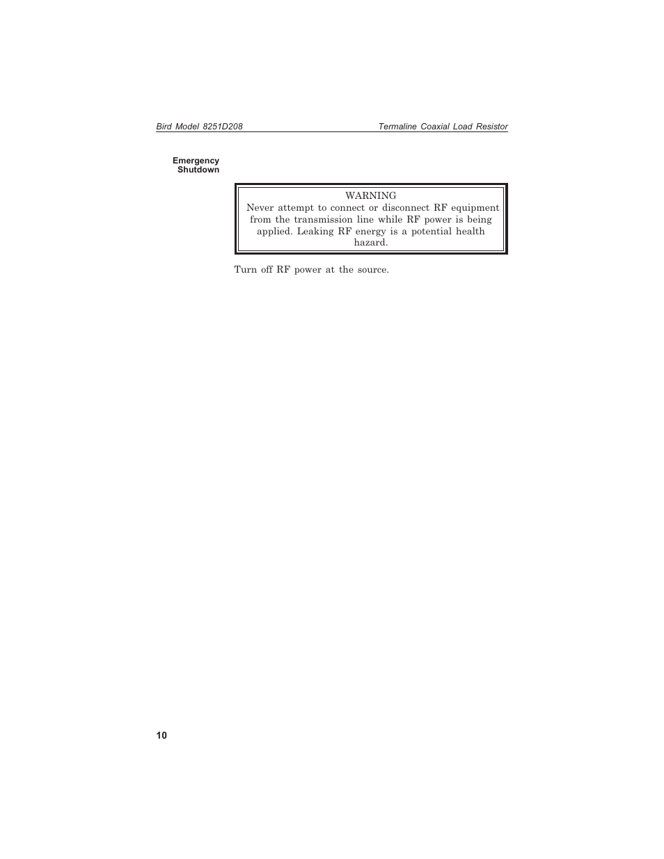 Bird Technologies 8251D208 User Manual | Page 22 / 32