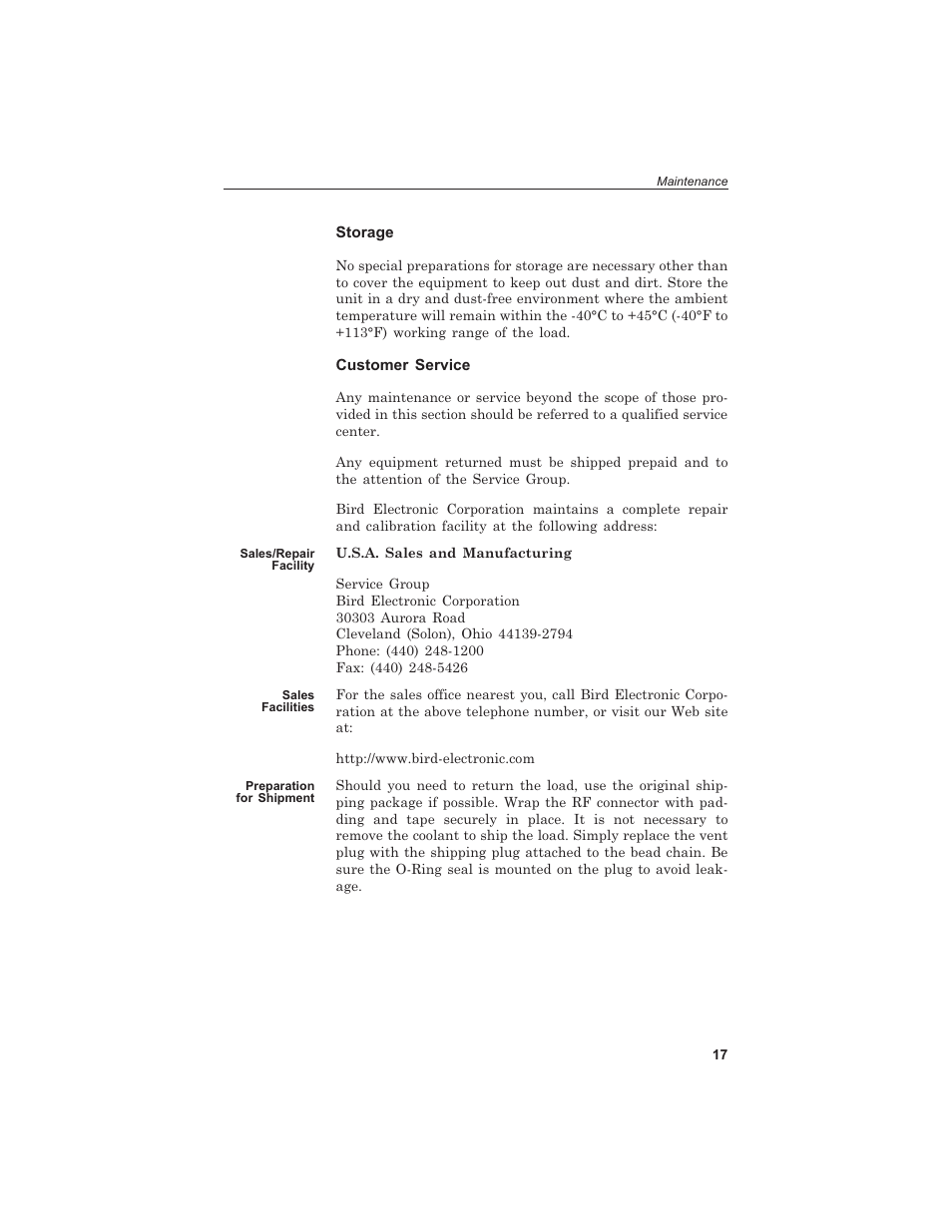 Bird Technologies 8251D208 User Manual | Page 29 / 32