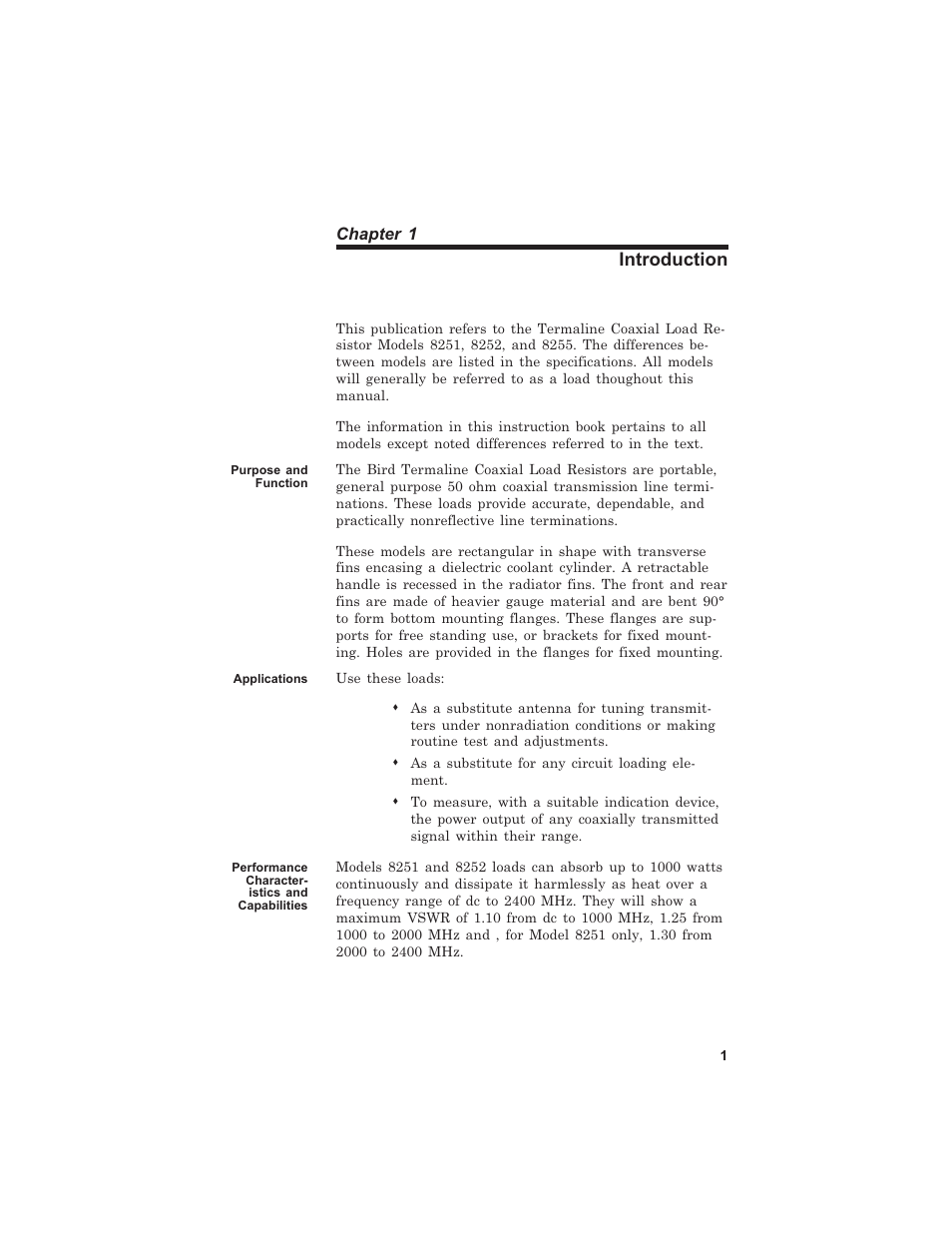 Introduction | Bird Technologies 8255 User Manual | Page 13 / 32