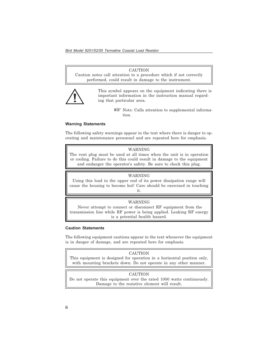 Bird Technologies 8255 User Manual | Page 4 / 32