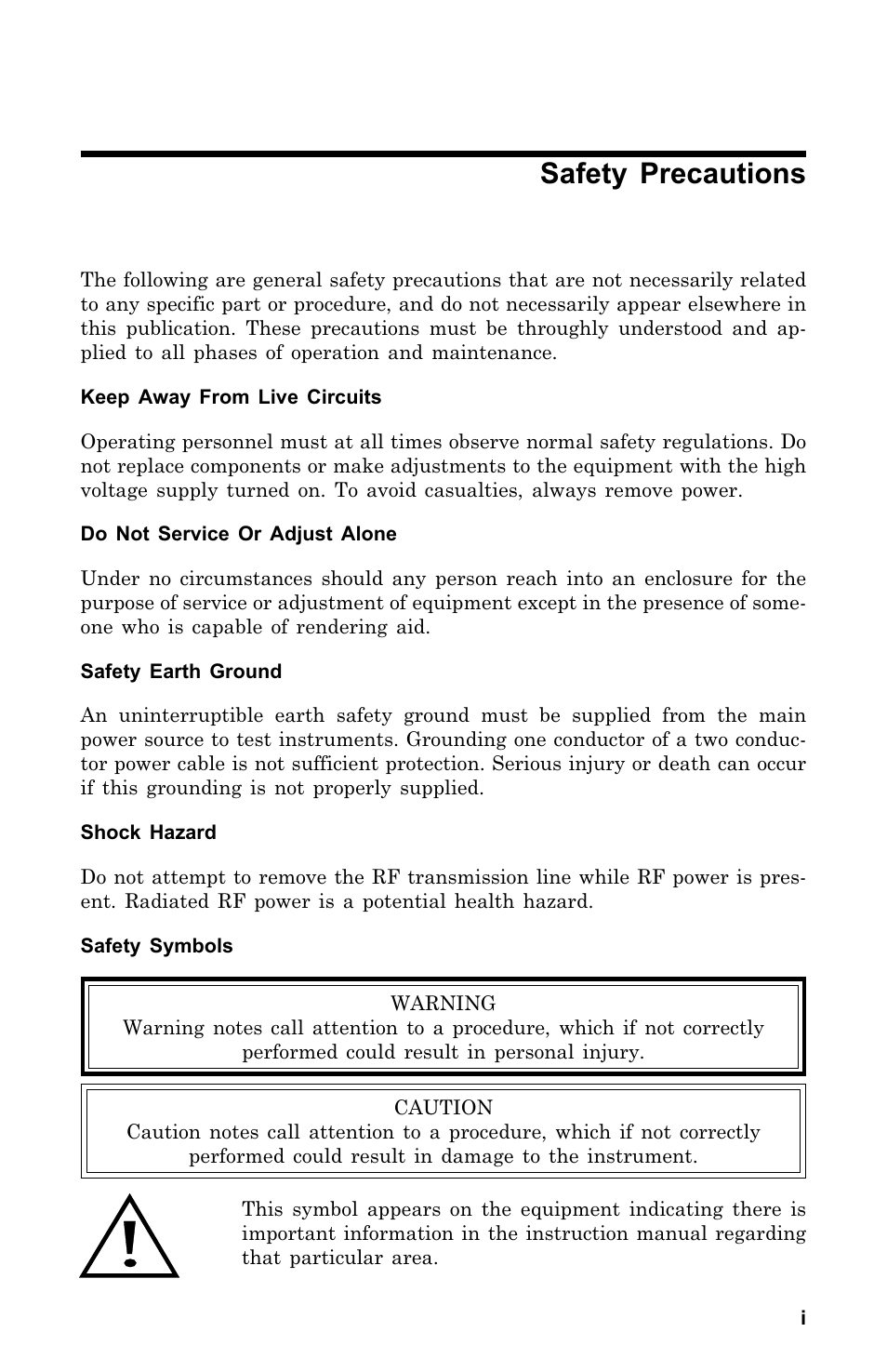 Safety precautions | Bird Technologies 8578A100GIG User Manual | Page 3 / 29