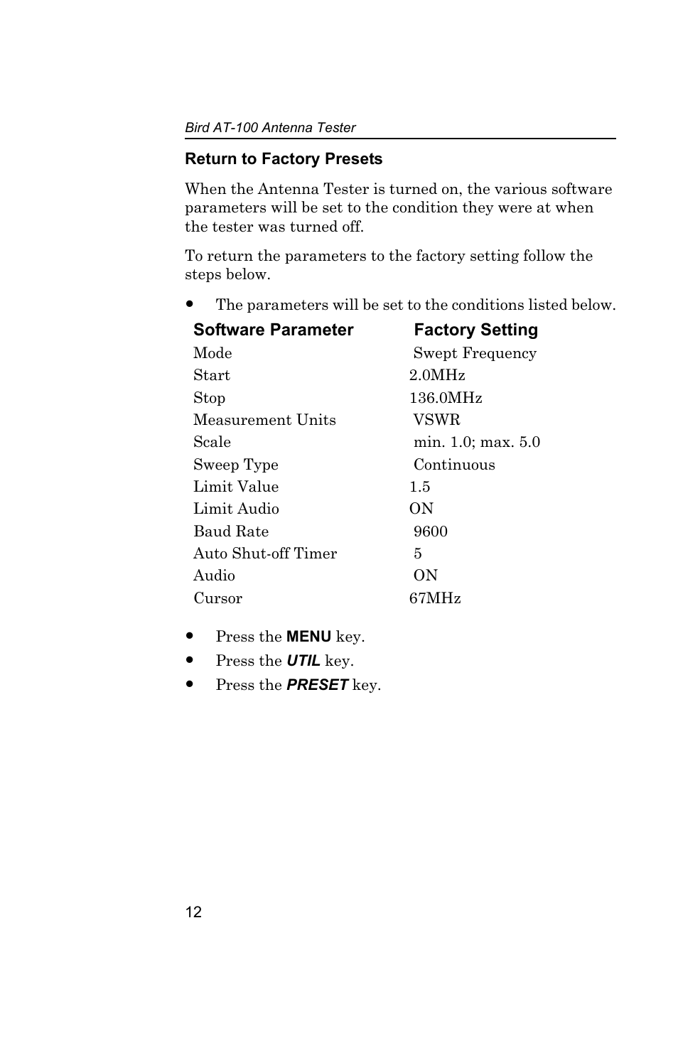 Bird Technologies AT100 User Manual | Page 22 / 55