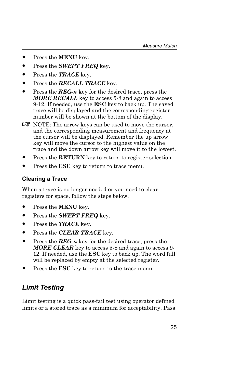 Limit testing | Bird Technologies AT100 User Manual | Page 35 / 55