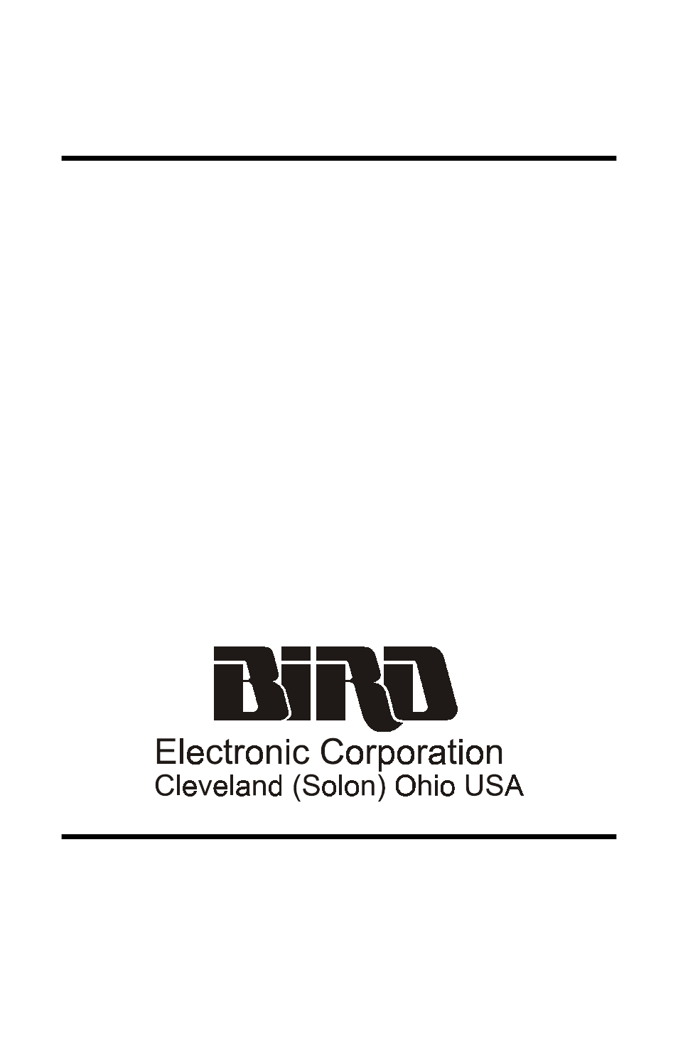 Bird Technologies SA-1700-P User Manual | 114 pages