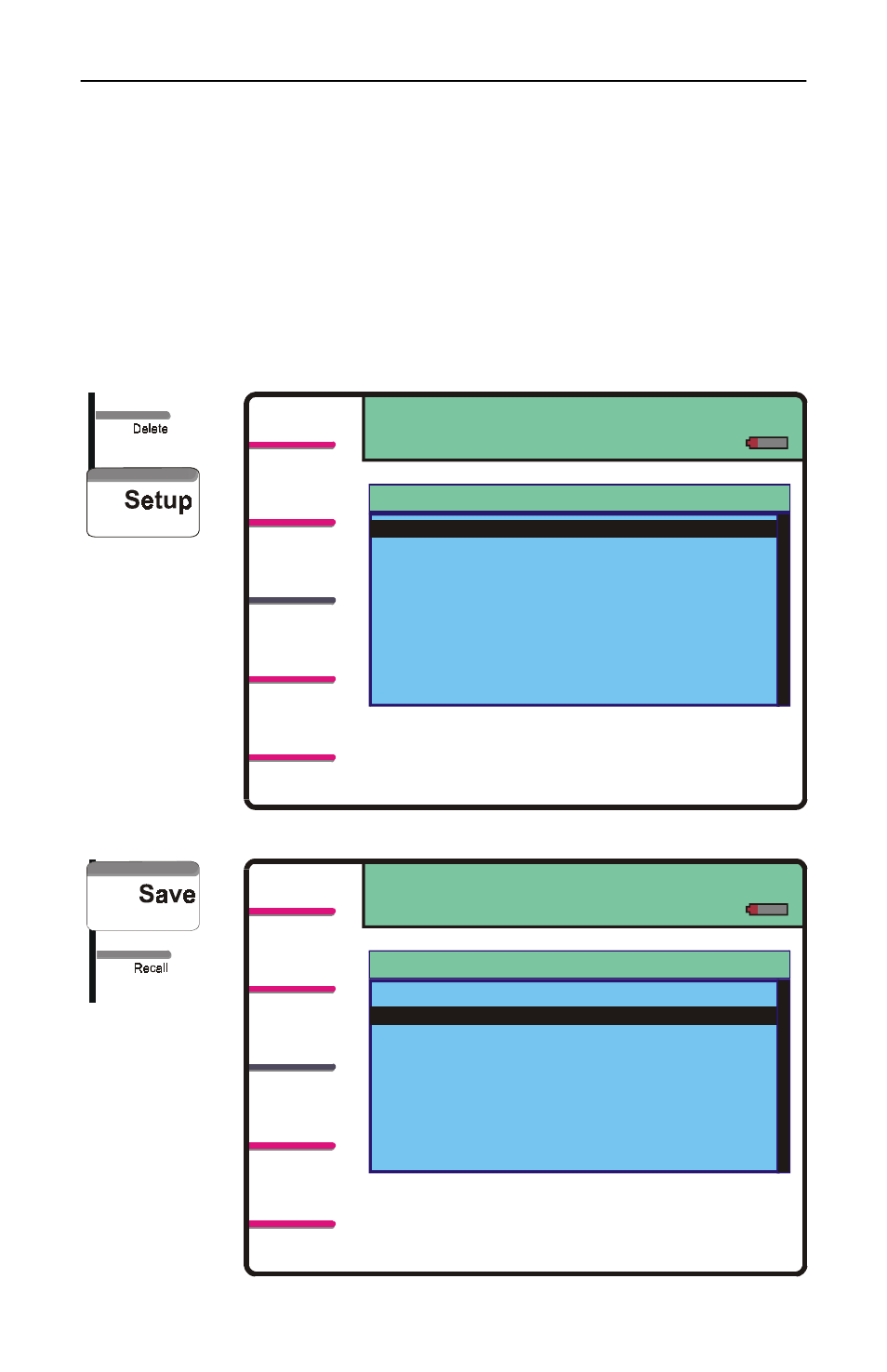 Save setup, Saving the setup will save the following | Bird Technologies SA-1700-P User Manual | Page 75 / 114