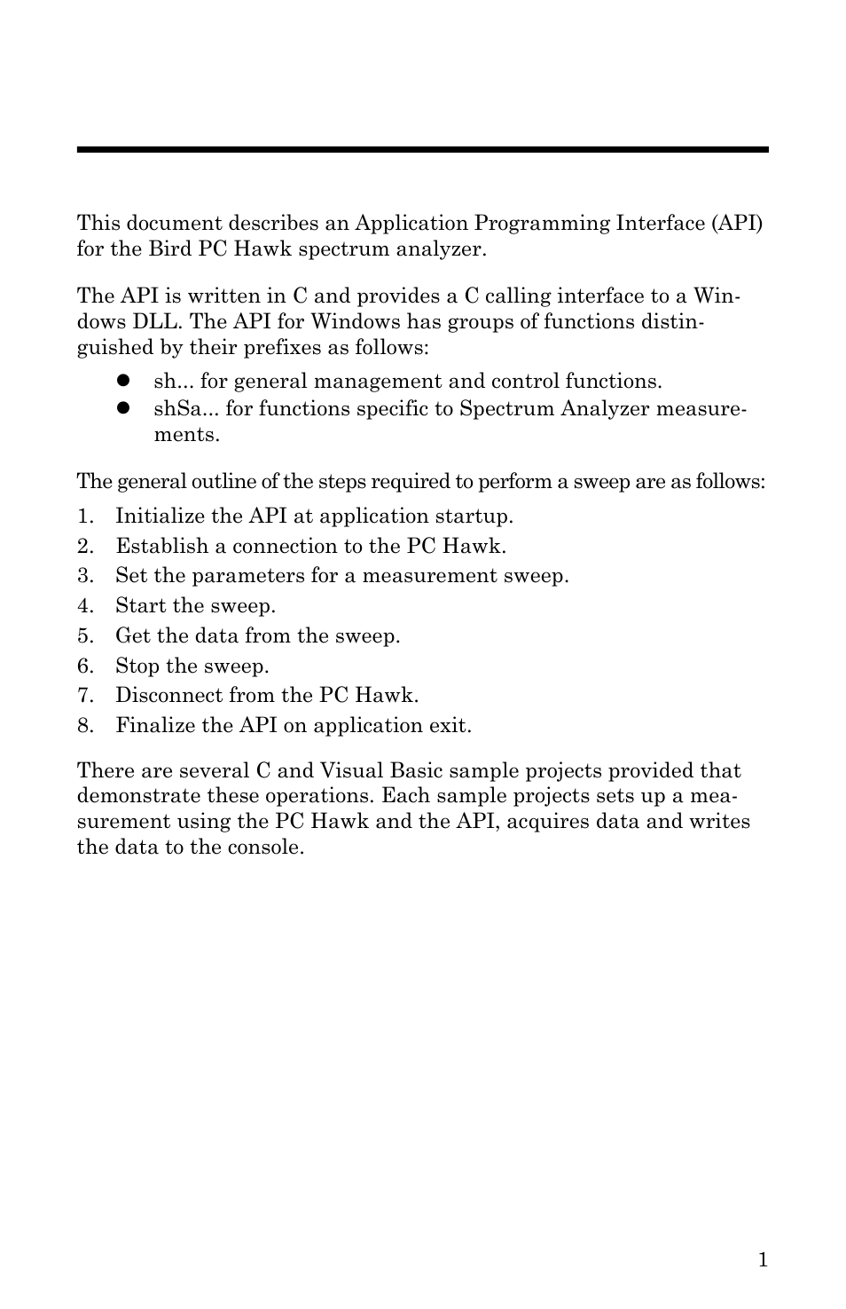 Chapter 1 introduction | Bird Technologies SignalHawk User Manual | Page 13 / 38