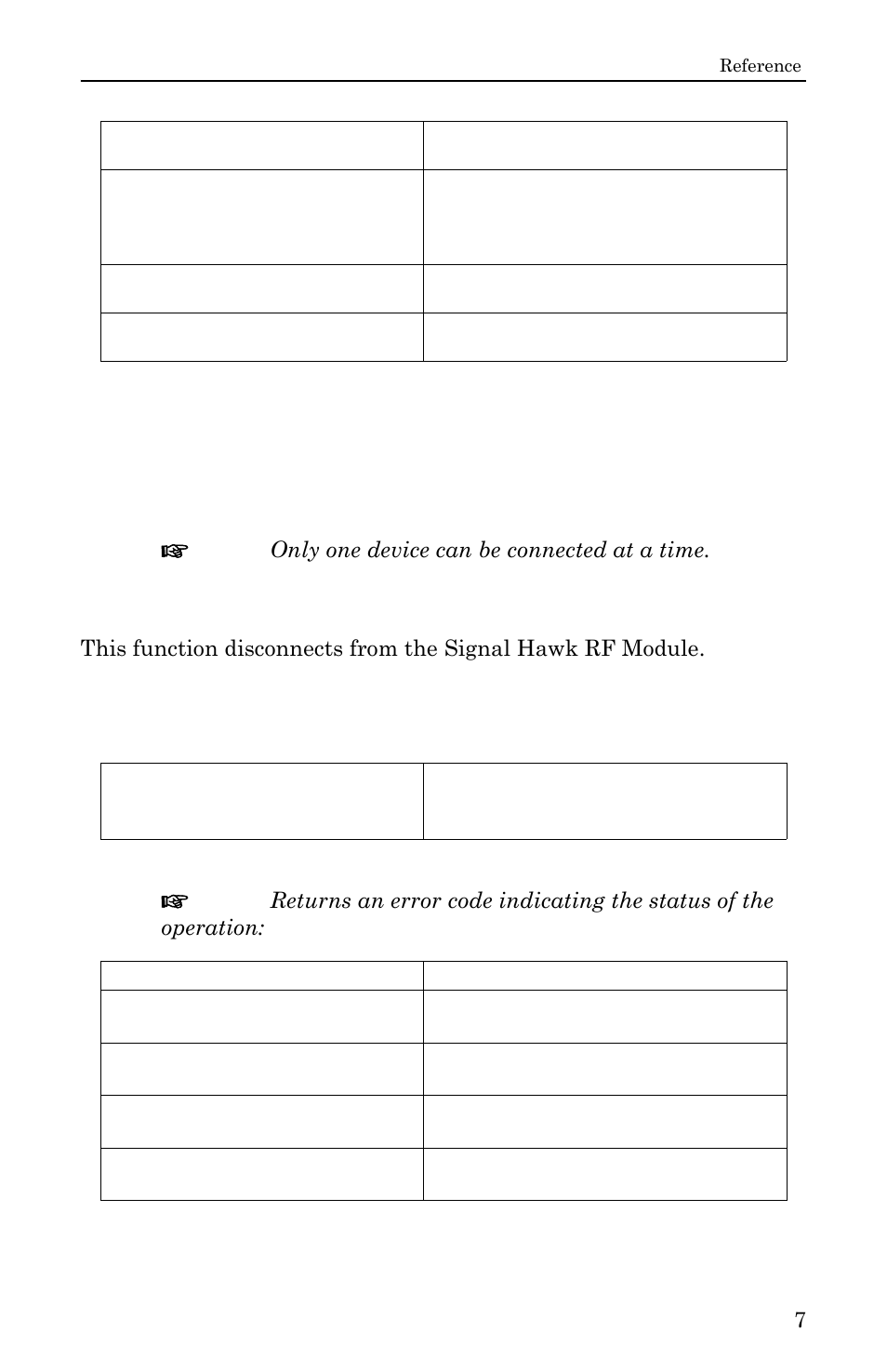 Shdisconnect, Remarks, Arguments returns | Bird Technologies SignalHawk User Manual | Page 19 / 38