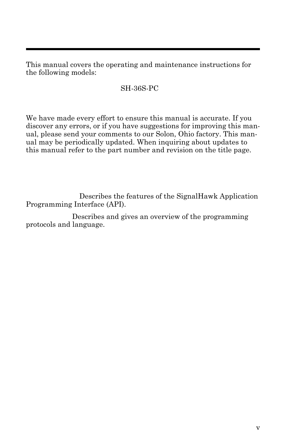 Changes to this manual, Literature contents, Chapter layout | About this manual | Bird Technologies SignalHawk User Manual | Page 7 / 38