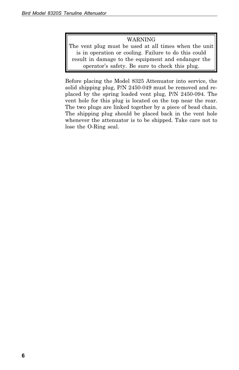 Bird Technologies 8320 User Manual | Page 16 / 28