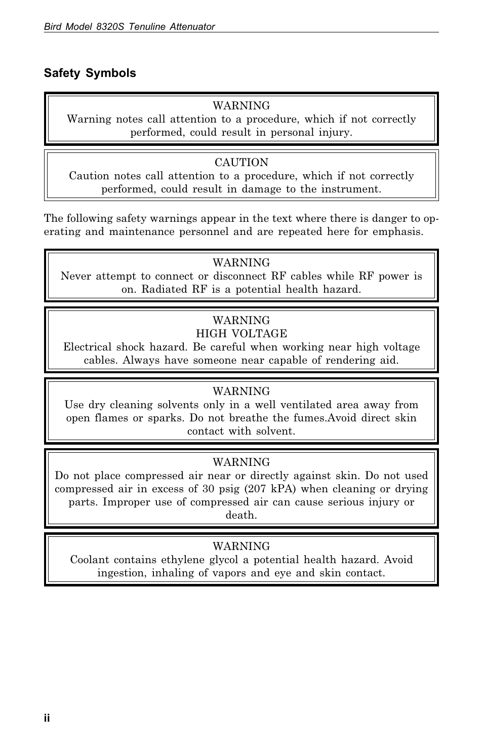 Bird Technologies 8320 User Manual | Page 4 / 28