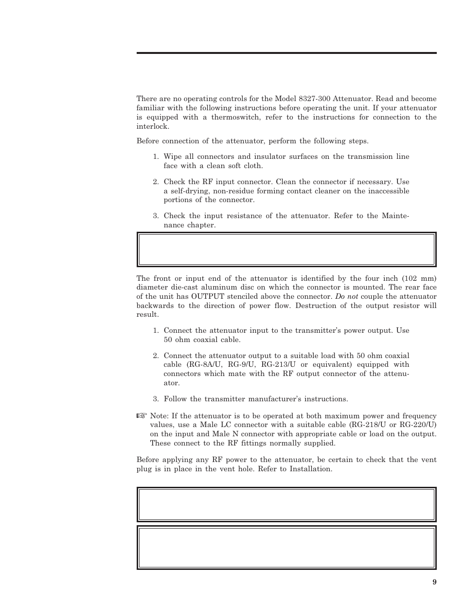 Operating instructions, Chapter 4 | Bird Technologies 8327-300 User Manual | Page 19 / 27