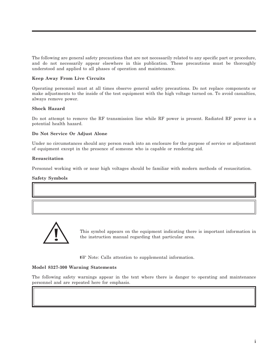 Safety precautions | Bird Technologies 8327-300 User Manual | Page 3 / 27