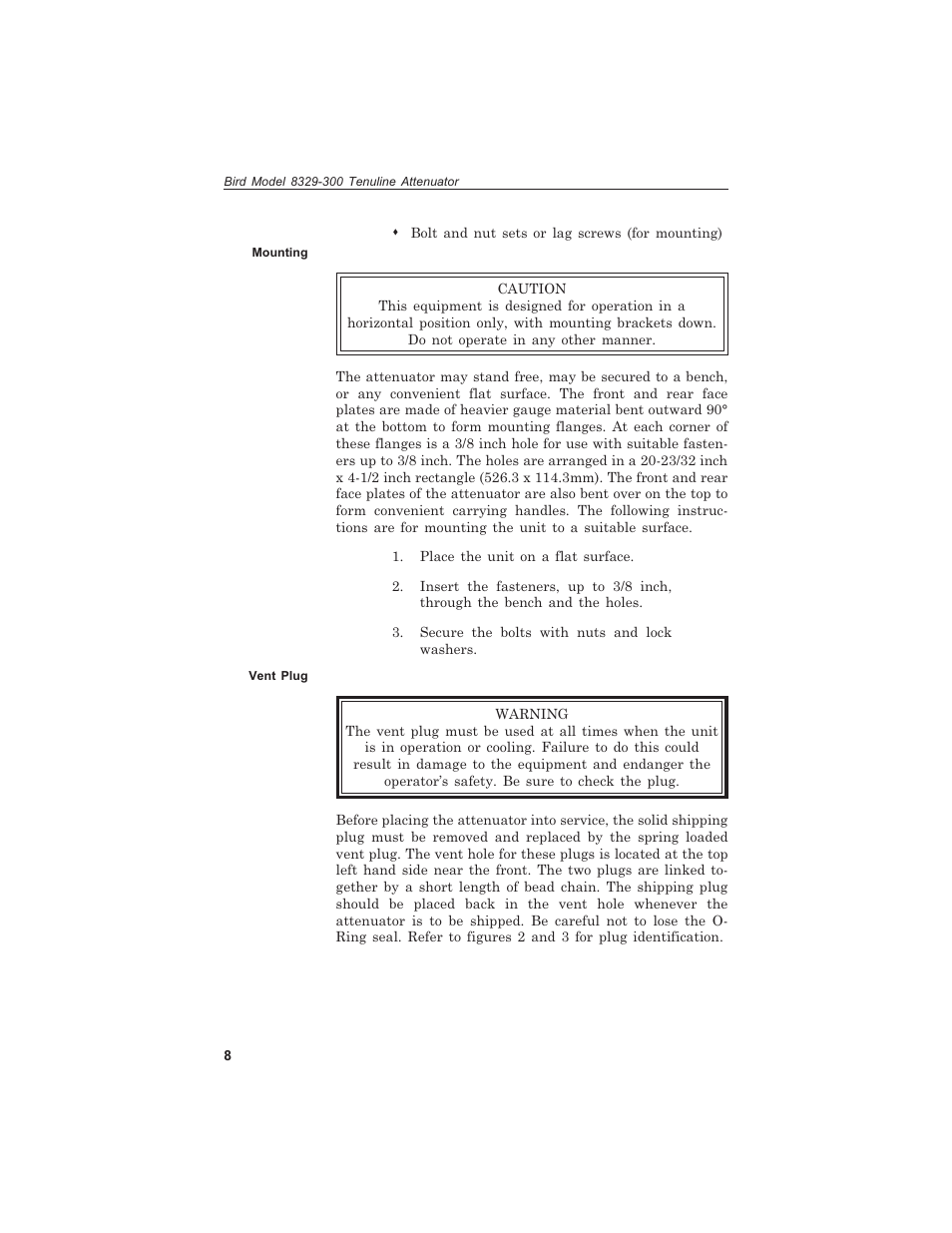 Bird Technologies 8329-300 User Manual | Page 18 / 35