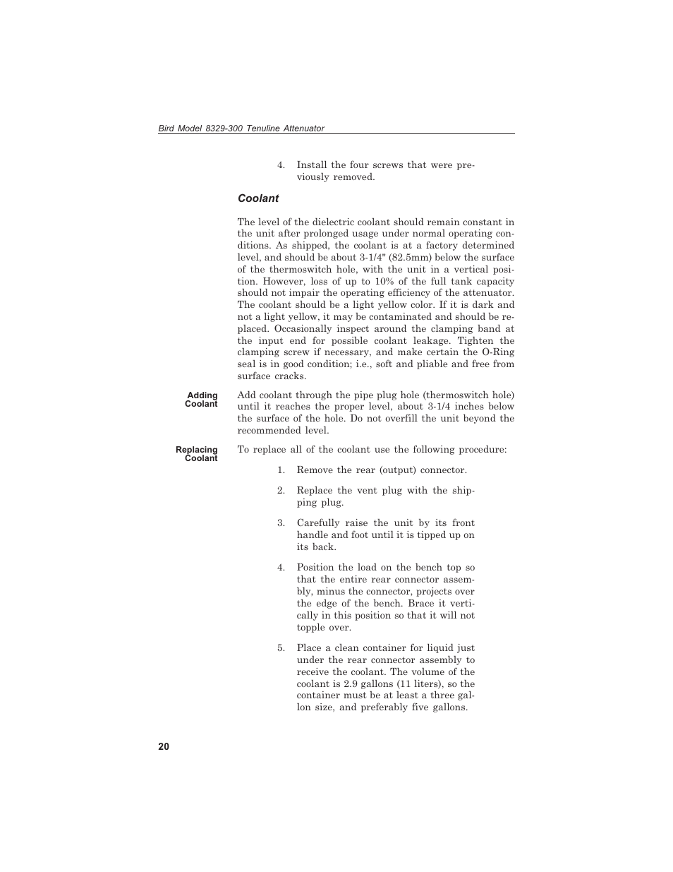 Bird Technologies 8329-300 User Manual | Page 30 / 35