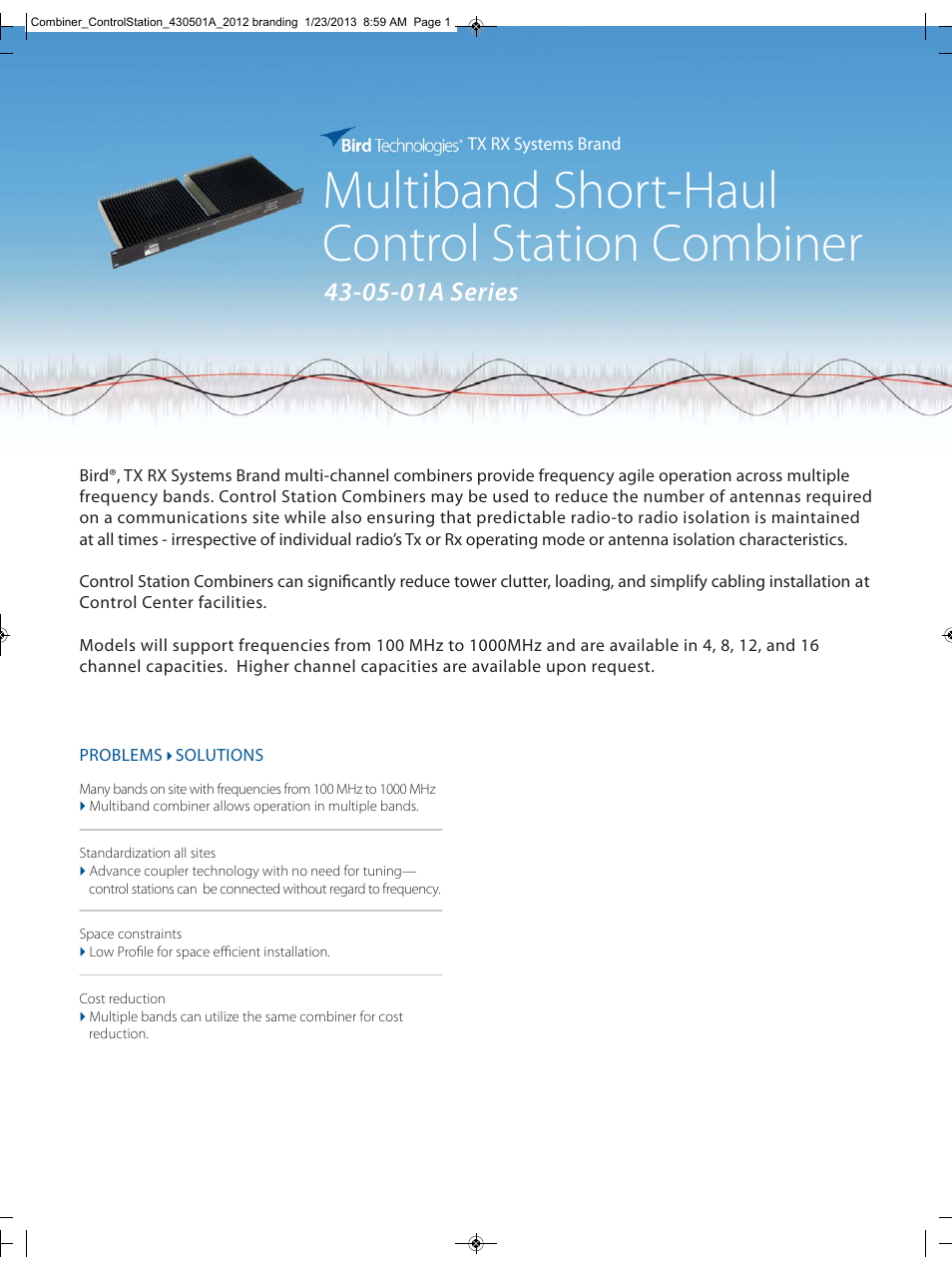 Bird Technologies 43-05-01A Series User Manual | 2 pages