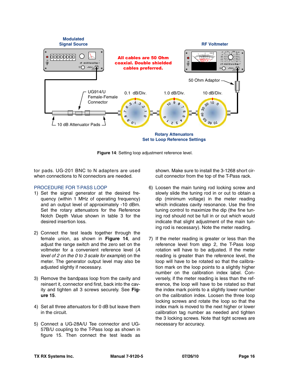 Procedure for t-pass loop | Bird Technologies 73-67-25 Series User Manual | Page 22 / 32