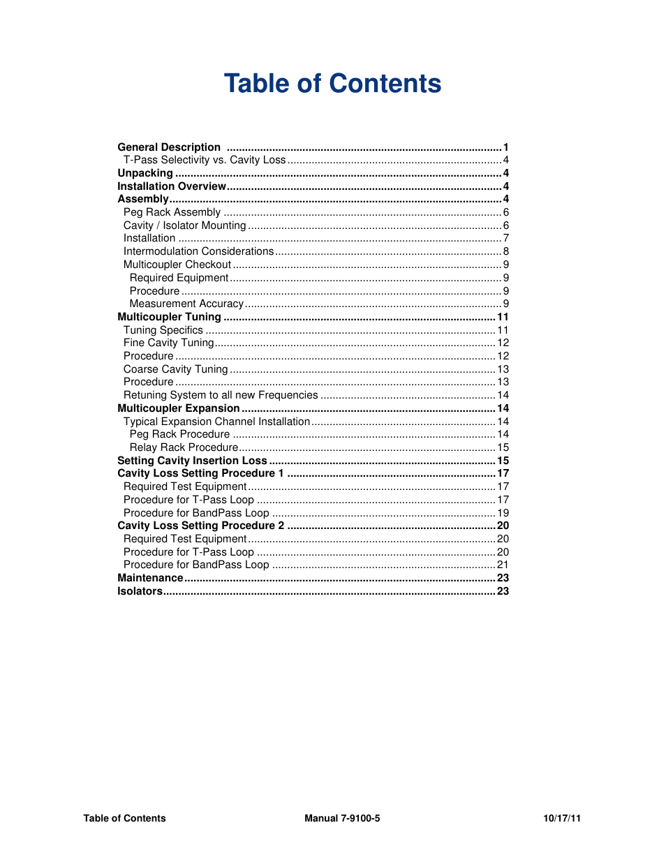 Bird Technologies 21-87A-11-xx-T Series-Manual User Manual | Page 5 / 36
