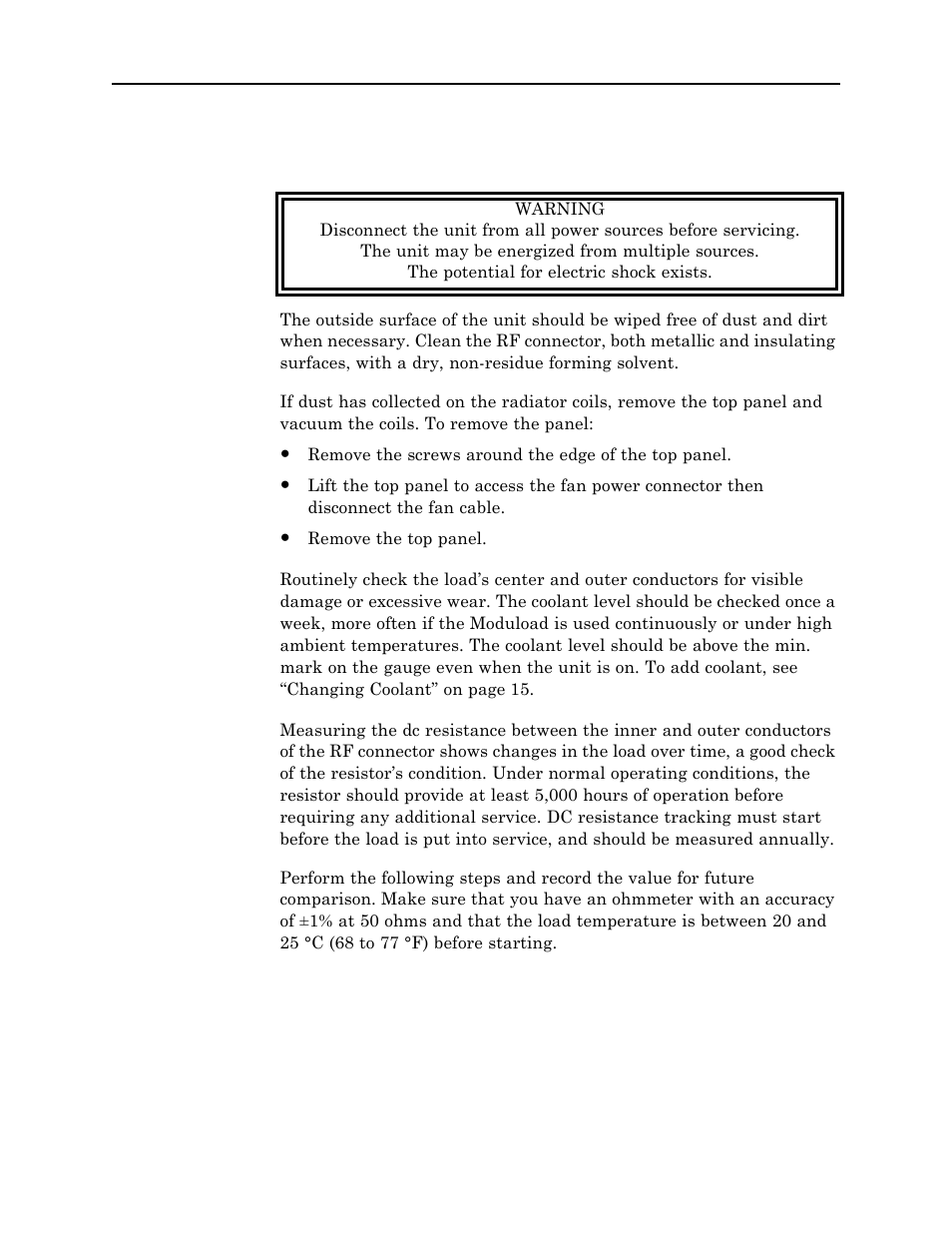 Maintenance | Bird Technologies 8640B Series User Manual | Page 25 / 44