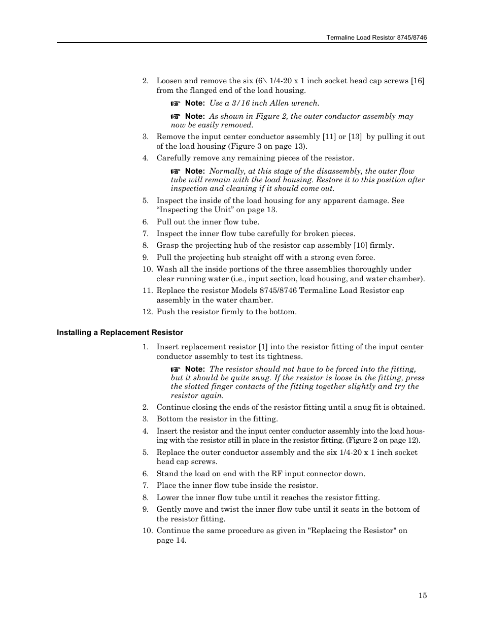 Installing a replacement resistor | Bird Technologies 8750 Series User Manual | Page 25 / 32