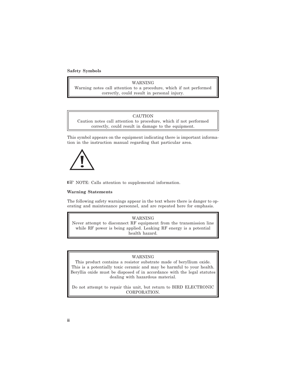 Bird Technologies 8141 User Manual | Page 4 / 26
