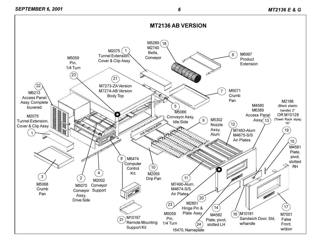 Mt2136 ab version | Blodgett MT2136 G User Manual | Page 6 / 8