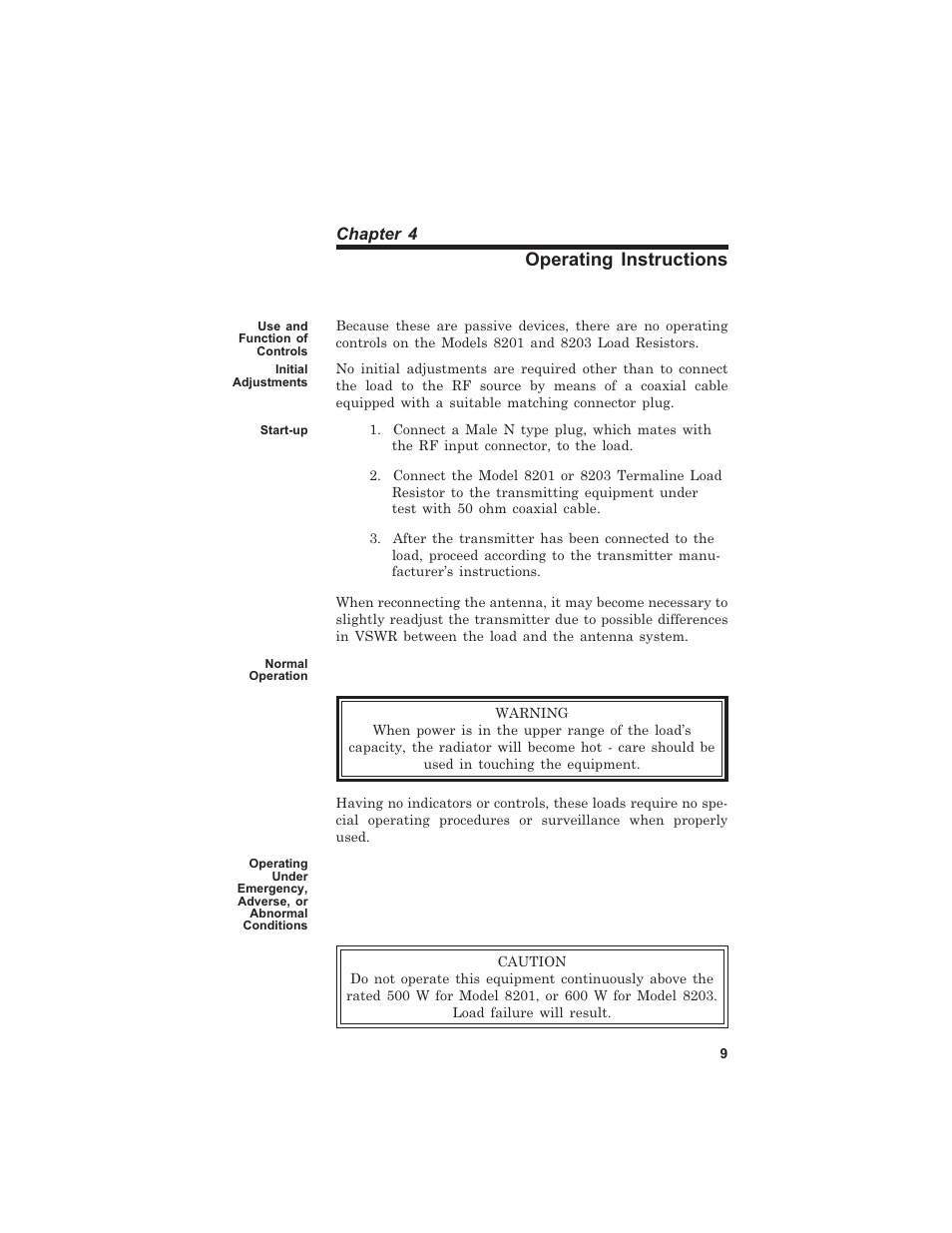 Operating instructions | Bird Technologies 8201 User Manual | Page 19 / 27