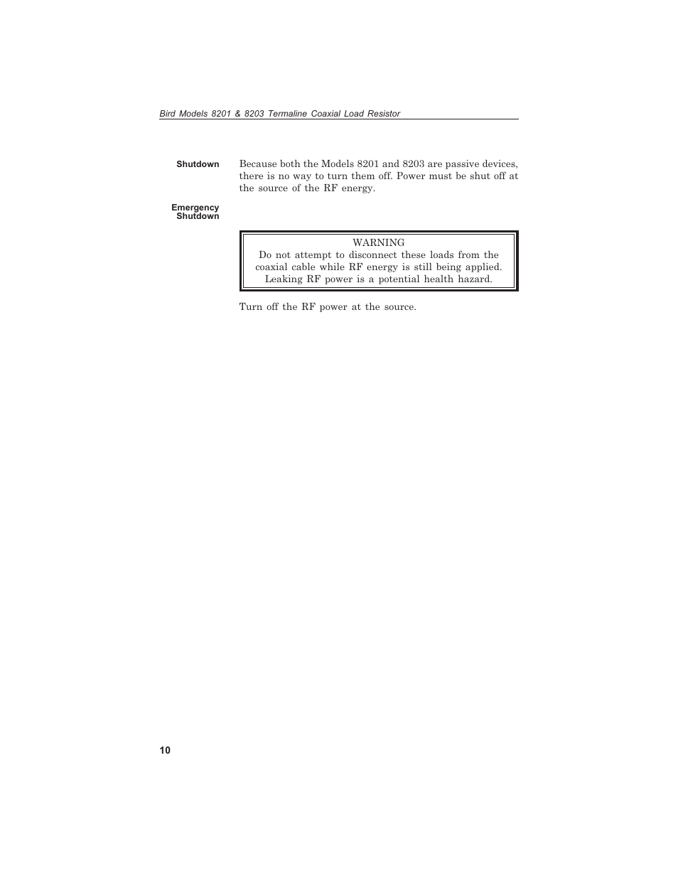 Bird Technologies 8201 User Manual | Page 20 / 27