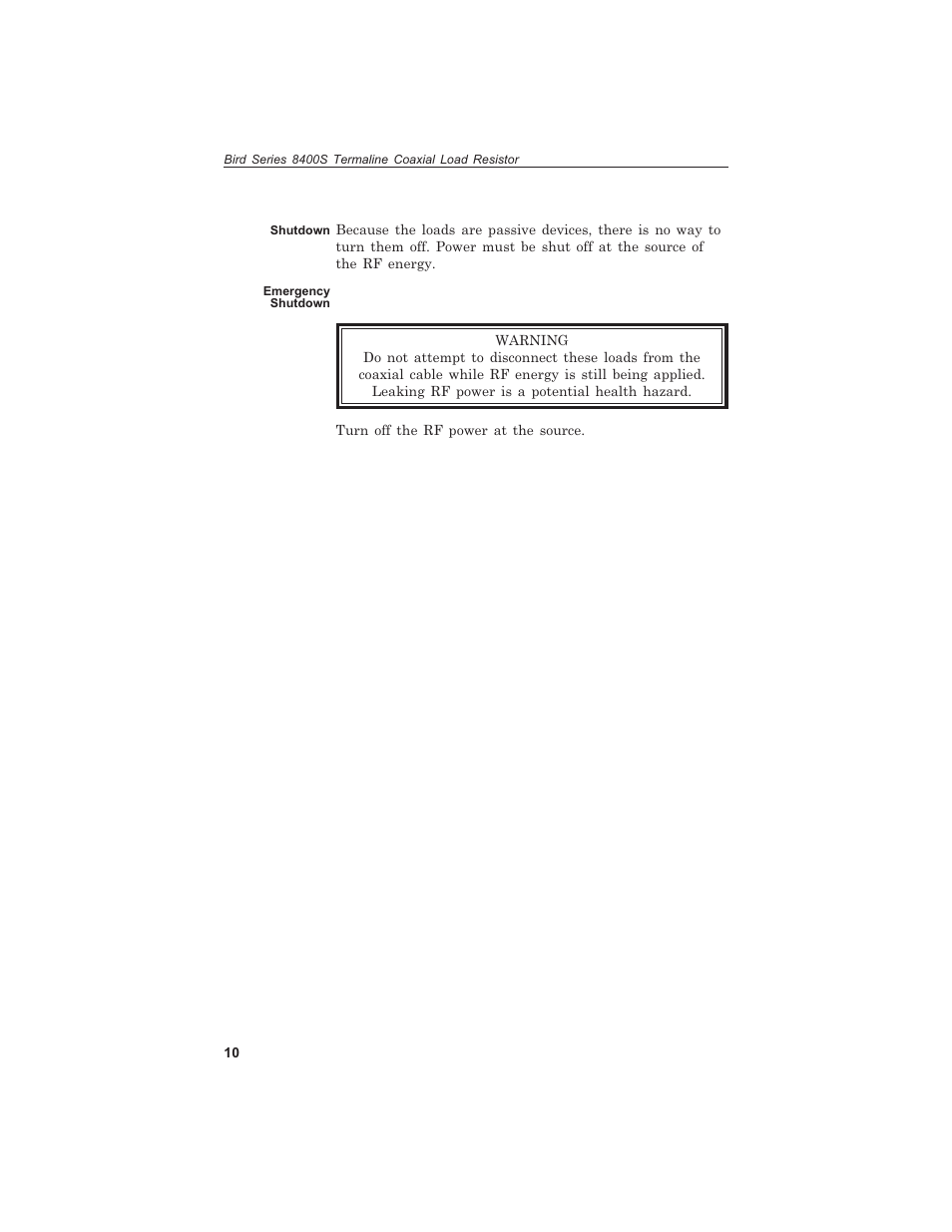 Bird Technologies 8401 User Manual | Page 20 / 27
