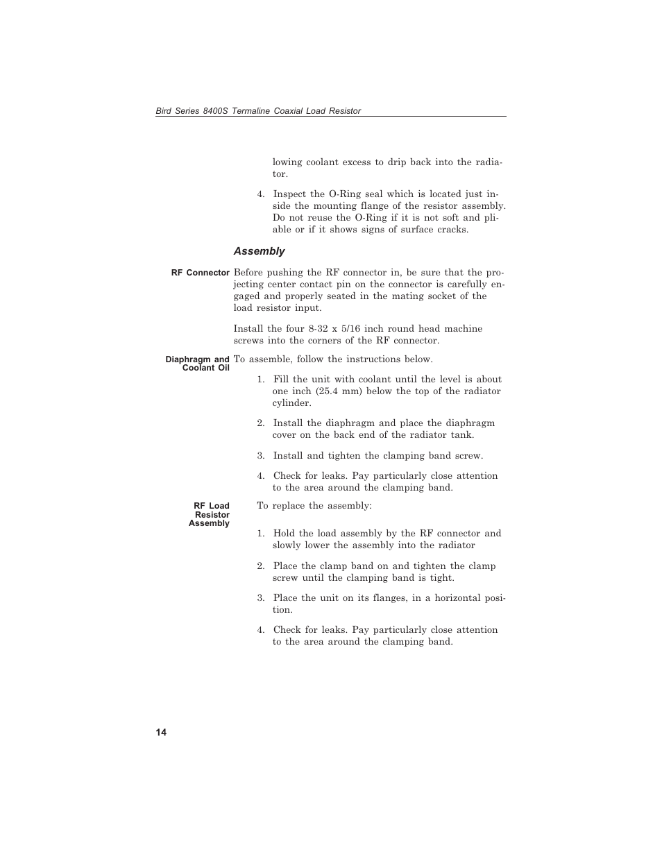 Bird Technologies 8401 User Manual | Page 24 / 27