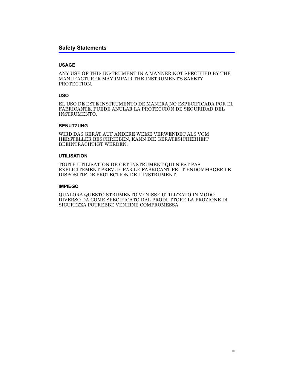 Safety statements | Bird Technologies 8920 Series User Manual | Page 5 / 30