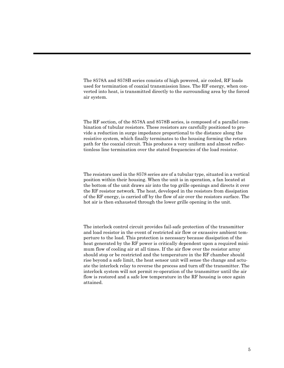 Chapter 2 theory of operation, General, Rf section description | Heat transfer, Interlock control circuit | Bird Technologies 8578B150 Series User Manual | Page 17 / 33