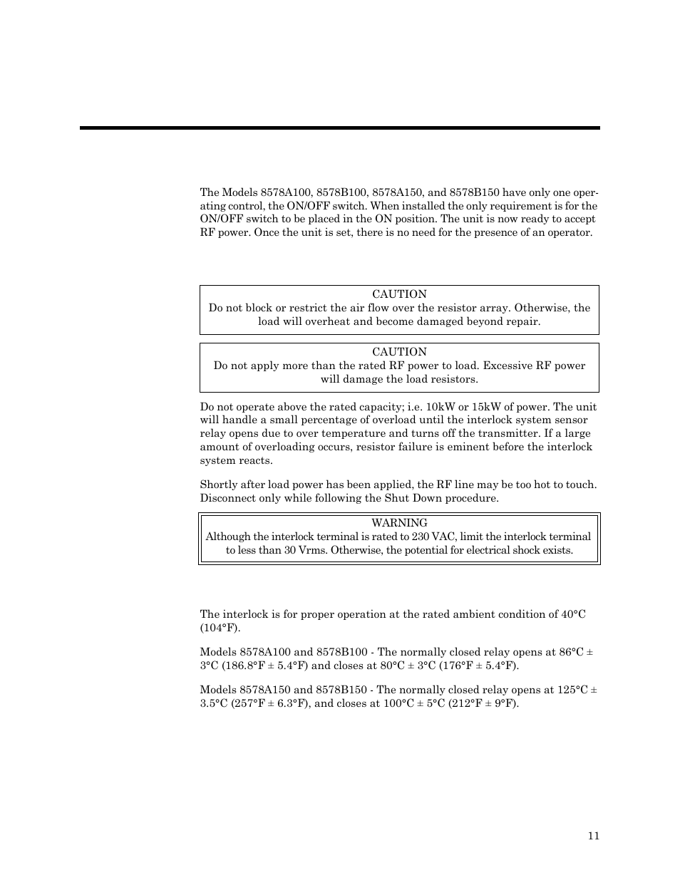 Chapter 4 operating instructions, General, Load power | Operation under normal and abnormal conditions | Bird Technologies 8578B150 Series User Manual | Page 23 / 33