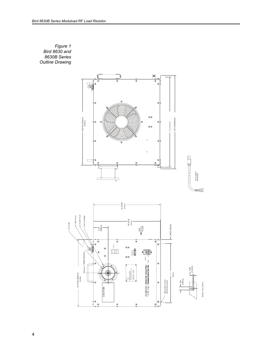 Bird 8630b series moduload rf load resistor | Bird Technologies 8630B Series User Manual | Page 20 / 62